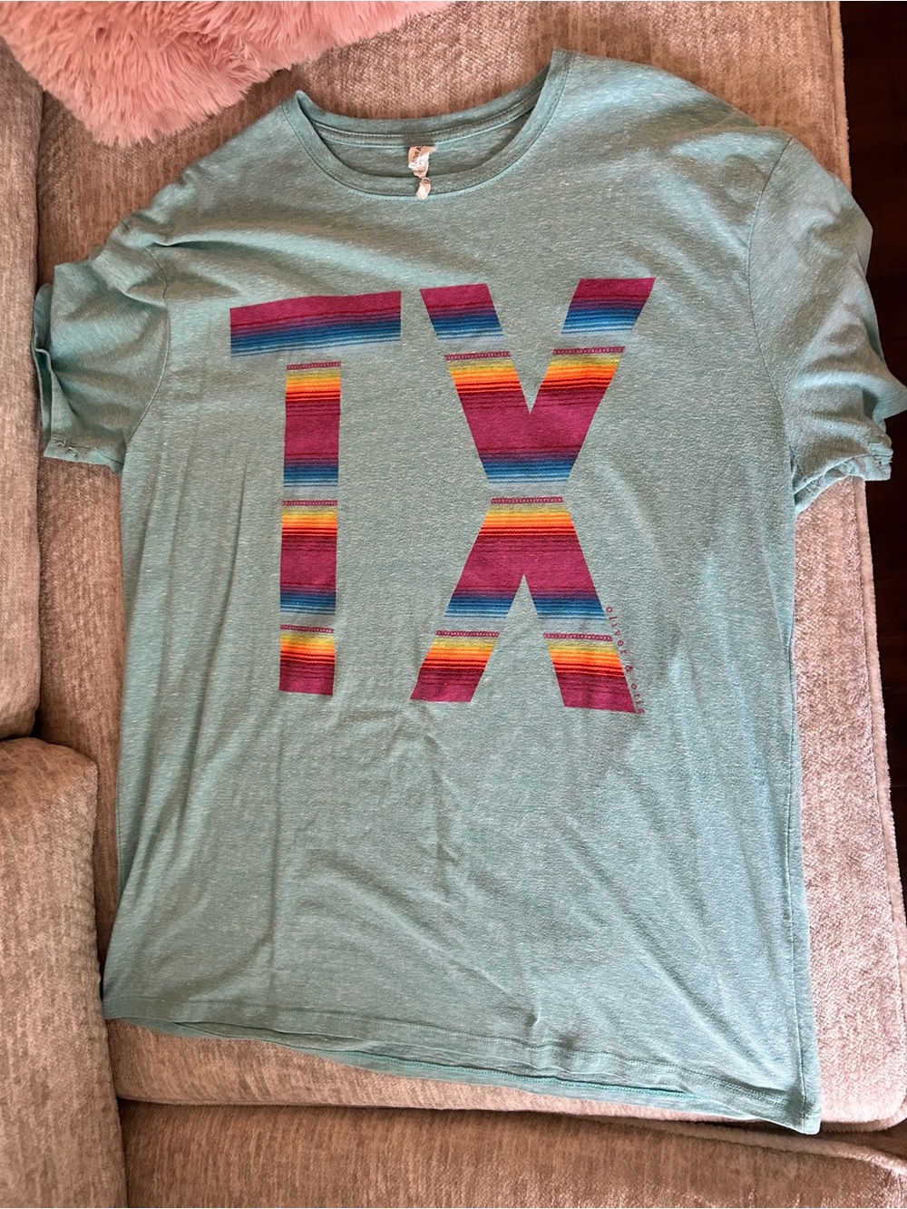 Aqua Texas Serape Tee